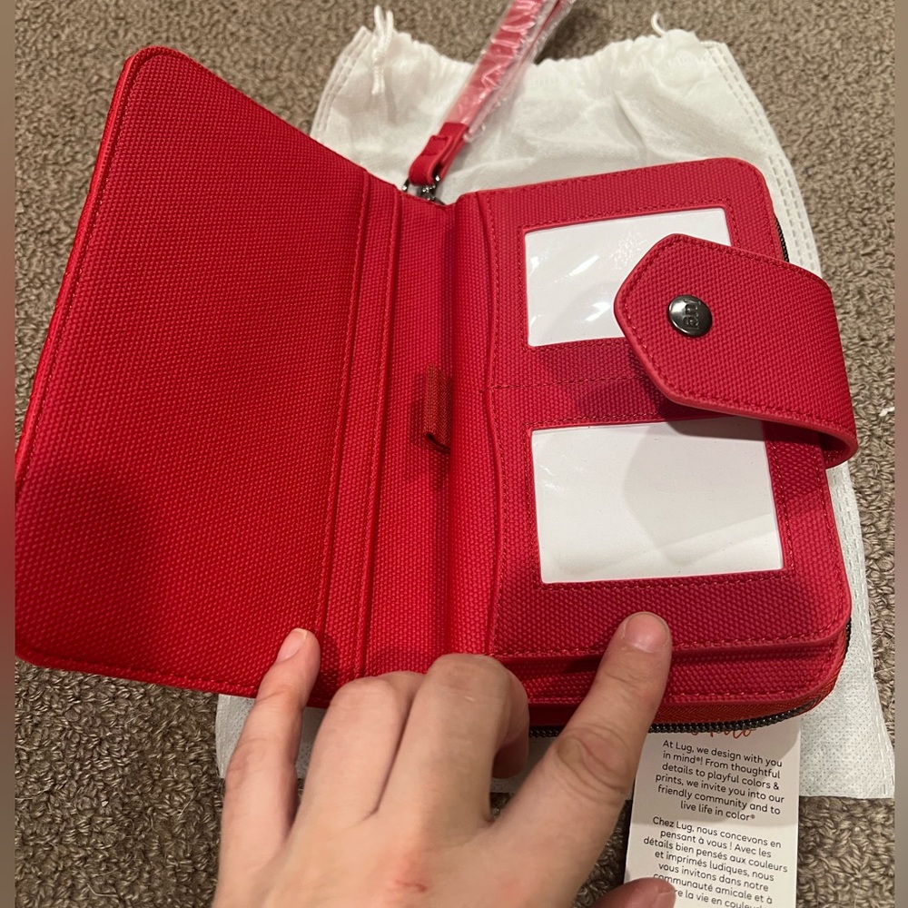 LUG Foxtrot Matte Luxe VL RFID Wallet
Ruby Red NWT - Picture 5 of 9